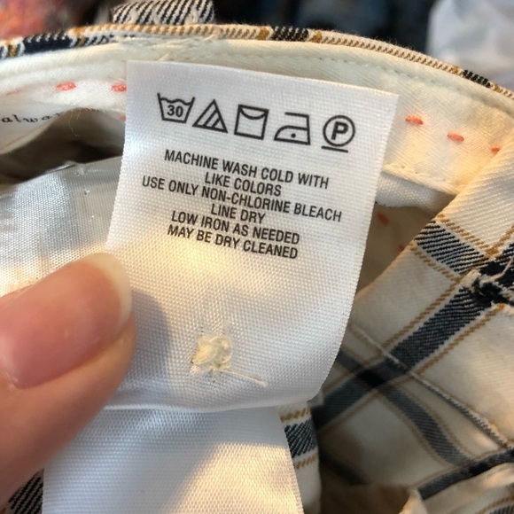 ANTHROPOLOGIE The Essential Slim Pant Check Plaid Windowpane 2T TALL LONG Inseam - Picture 7 of 9